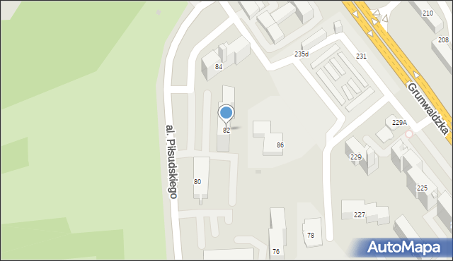 Jaworzno, Aleja Piłsudskiego Józefa, marsz., 82, mapa Jaworzno
