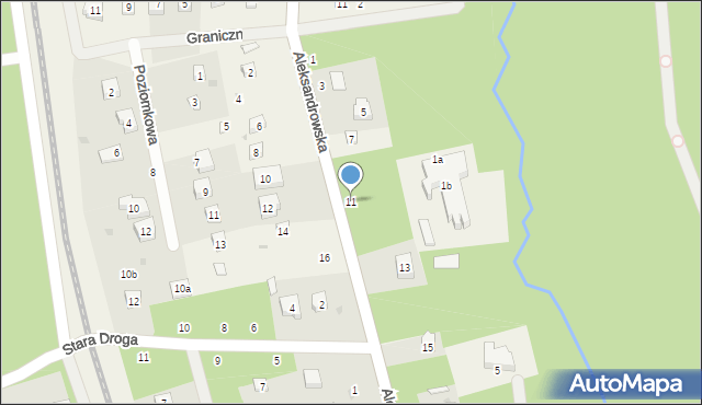 Jedlicze A, Aleksandrowska, 11, mapa Jedlicze A
