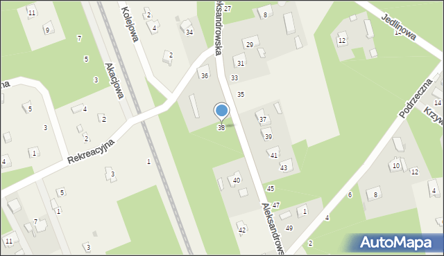 Jedlicze A, Aleksandrowska, 38, mapa Jedlicze A