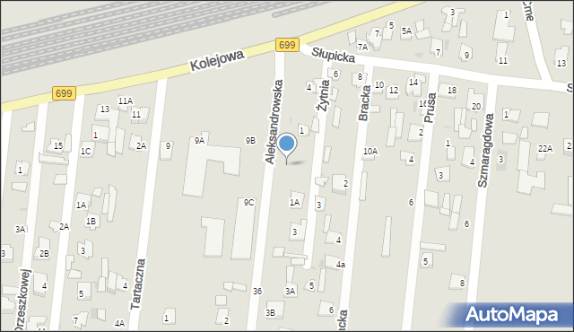 Jedlnia-Letnisko, Aleksandrowska, 1b, mapa Jedlnia-Letnisko