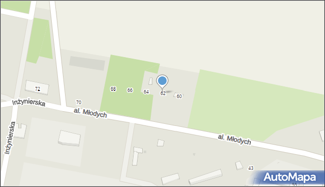 Jelcz-Laskowice, Aleja Młodych, 62, mapa Jelcz-Laskowice