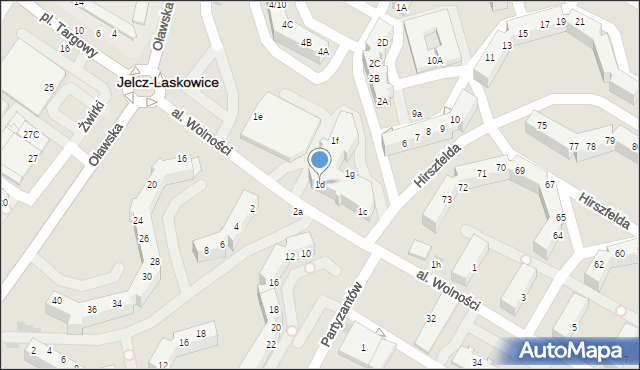 Jelcz-Laskowice, Aleja Wolności, 1d, mapa Jelcz-Laskowice