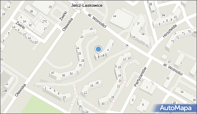 Jelcz-Laskowice, Aleja Wolności, 8, mapa Jelcz-Laskowice