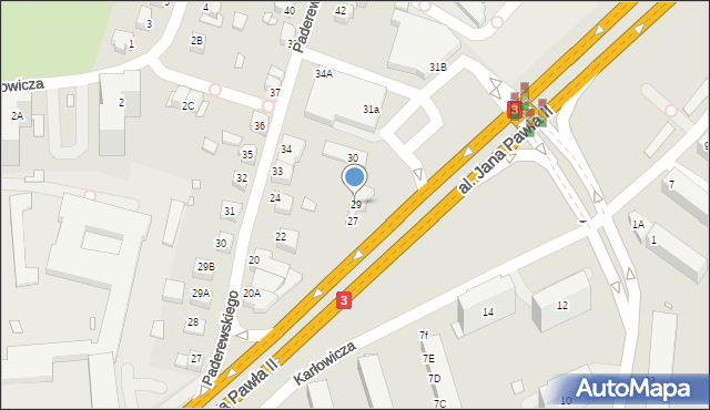 Jelenia Góra, Aleja Jana Pawła II, 29, mapa Jelenia Góra
