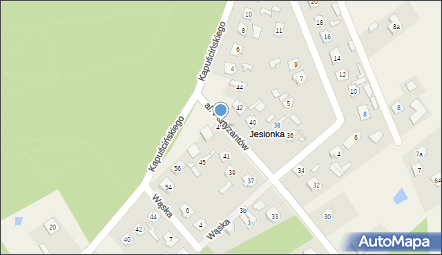 Jesionka, Aleja Partyzantów, 41a, mapa Jesionka