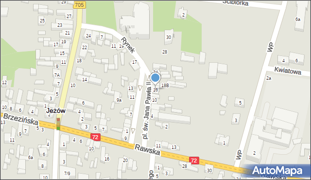 Jeżów, Aleje 3 Maja, 16, mapa Jeżów