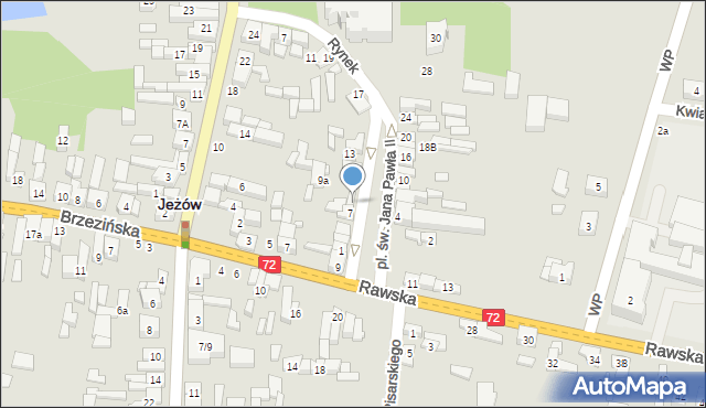 Jeżów, Aleje 3 Maja, 9, mapa Jeżów