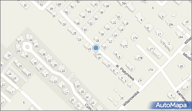 Józefosław, Aleja Platynowa, 17, mapa Józefosław