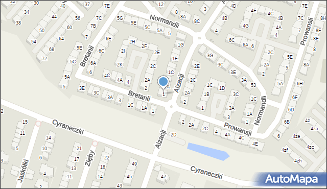 Józefosław, Alzacji, 1, mapa Józefosław