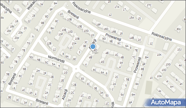 Józefosław, Alzacji, 4C, mapa Józefosław