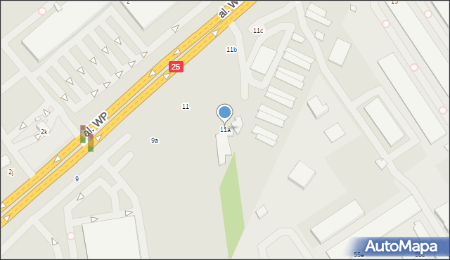 Kalisz, Aleja Wojska Polskiego, 11a, mapa Kalisza