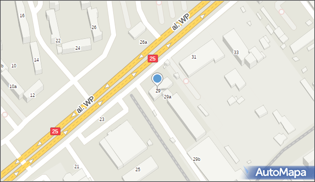 Kalisz, Aleja Wojska Polskiego, 29, mapa Kalisza