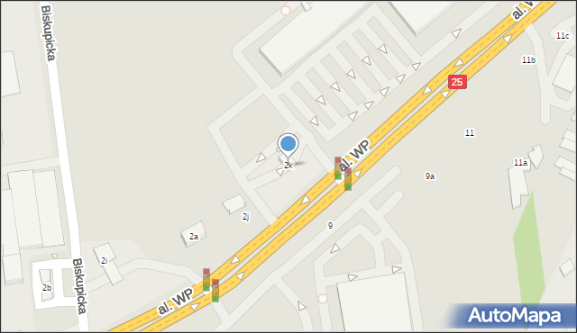 Kalisz, Aleja Wojska Polskiego, 2k, mapa Kalisza