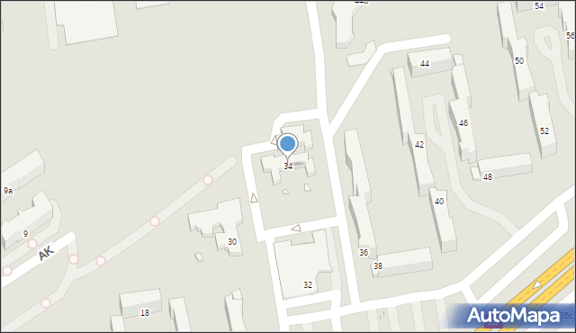 Kalisz, Aleja Wojska Polskiego, 34, mapa Kalisza