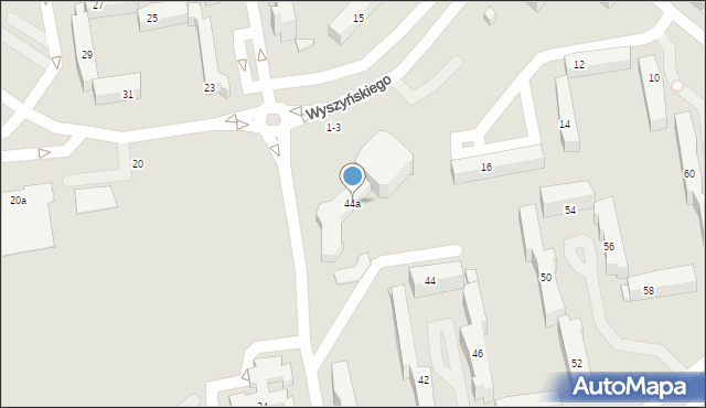 Kalisz, Aleja Wojska Polskiego, 44a, mapa Kalisza