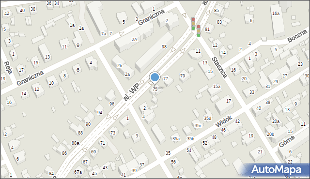 Kalisz, Aleja Wojska Polskiego, 75, mapa Kalisza