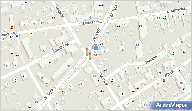 Kalisz, Aleja Wojska Polskiego, 81, mapa Kalisza