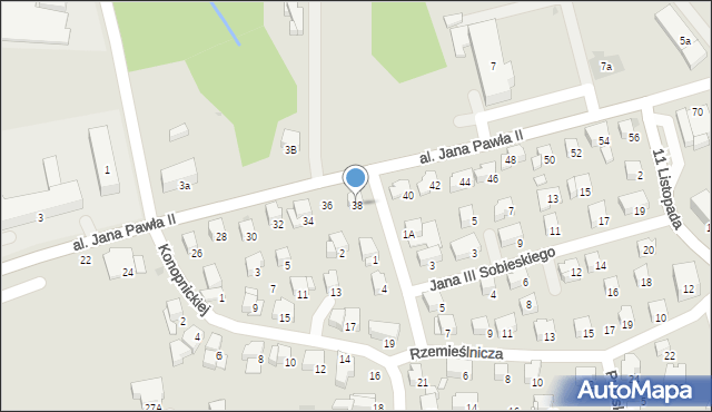 Kalwaria Zebrzydowska, Aleja Jana Pawła II, 38, mapa Kalwaria Zebrzydowska