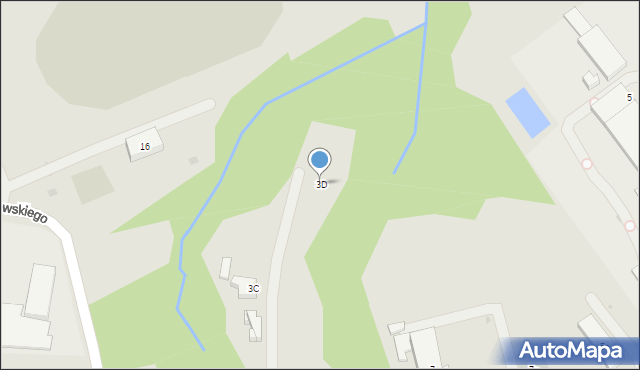 Kalwaria Zebrzydowska, Aleja Jana Pawła II, 3D, mapa Kalwaria Zebrzydowska