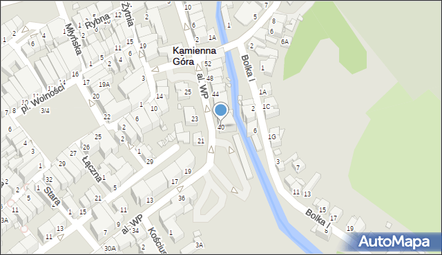 Kamienna Góra, Aleja Wojska Polskiego, 40, mapa Kamienna Góra