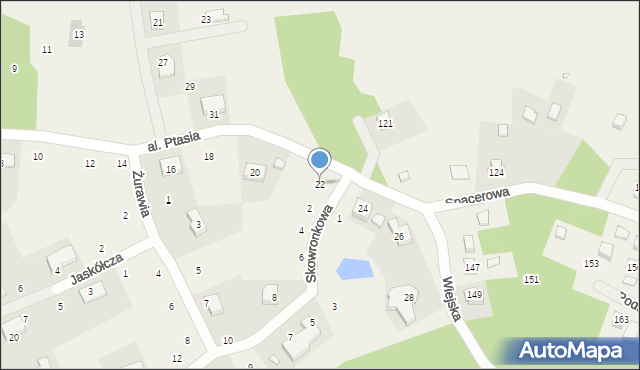 Kapalica, Aleja Ptasia, 22, mapa Kapalica
