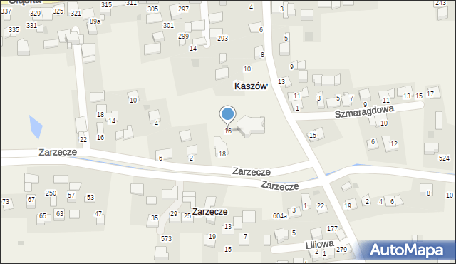 Kaszów, Aleja Kaszowska, 16, mapa Kaszów