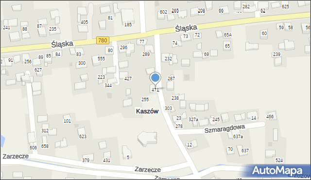 Kaszów, Aleja Kaszowska, 8, mapa Kaszów