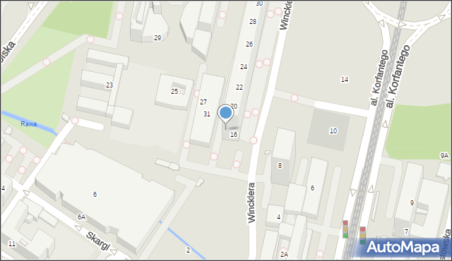 Katowice, Aleja Korfantego Wojciecha, 18, mapa Katowic