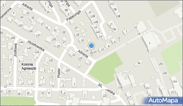 Katowice, Alfreda, 12, mapa Katowic