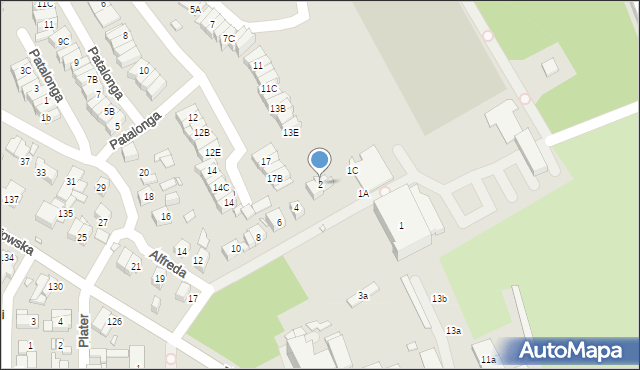 Katowice, Alfreda, 2, mapa Katowic