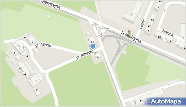Katowice, Aleja Korfantego Wojciecha, 182a, mapa Katowic