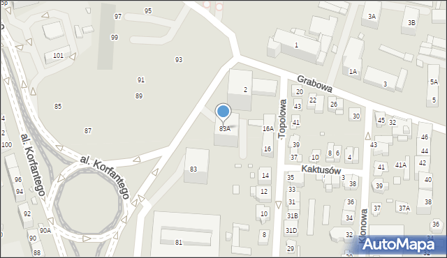 Katowice, Aleja Korfantego Wojciecha, 83A, mapa Katowic