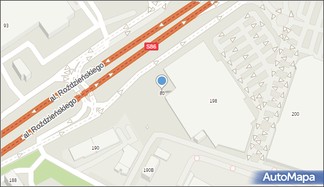 Katowice, Aleja Roździeńskiego Walentego, 80, mapa Katowic
