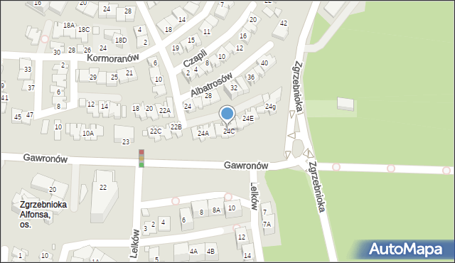 Katowice, Albatrosów, 24C, mapa Katowic