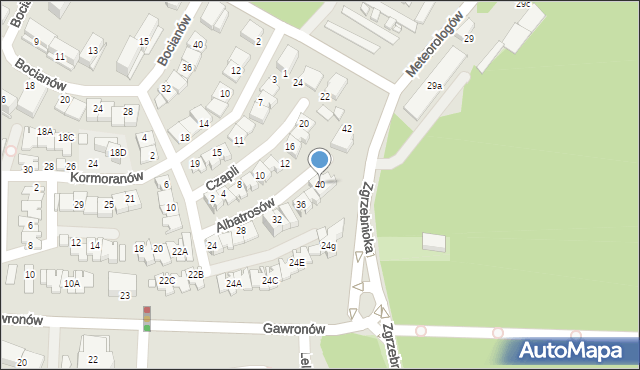 Katowice, Albatrosów, 40, mapa Katowic