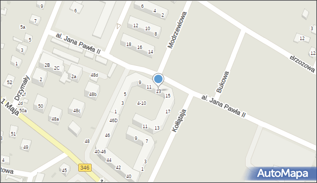 Kąty Wrocławskie, Aleja Jana Pawła II, 13, mapa Kąty Wrocławskie
