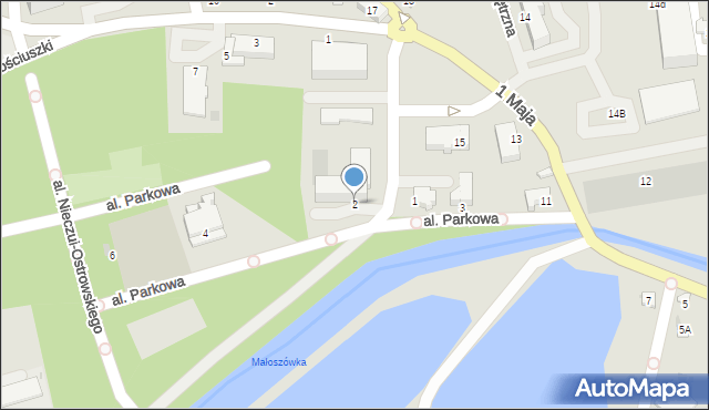 Kazimierza Wielka, Aleja Parkowa, 2, mapa Kazimierza Wielka