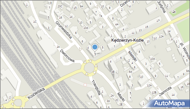 Kędzierzyn-Koźle, Aleja Jana Pawła II, 3, mapa Kędzierzyna-Koźle