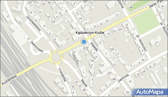 Kędzierzyn-Koźle, Aleja Jana Pawła II, 6, mapa Kędzierzyna-Koźle