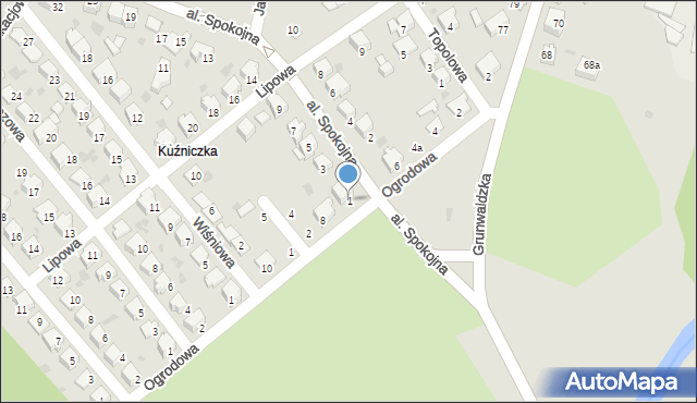 Kędzierzyn-Koźle, Aleja Spokojna, 1, mapa Kędzierzyna-Koźle