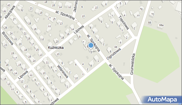 Kędzierzyn-Koźle, Aleja Spokojna, 3, mapa Kędzierzyna-Koźle