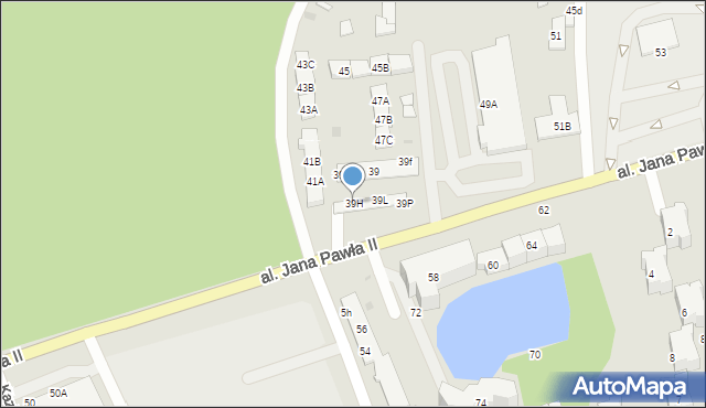 Kędzierzyn-Koźle, Aleja Jana Pawła II, 39H, mapa Kędzierzyna-Koźle