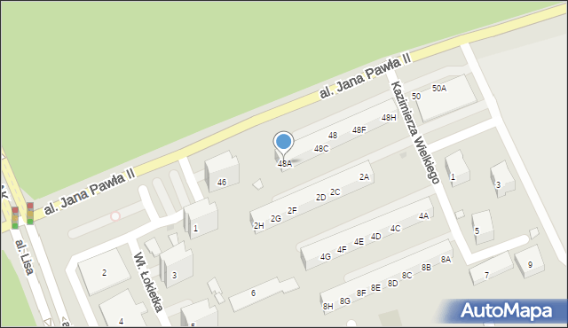 Kędzierzyn-Koźle, Aleja Jana Pawła II, 48A, mapa Kędzierzyna-Koźle