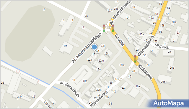 Kępno, Aleje Marcinkowskiego, 12d, mapa Kępno