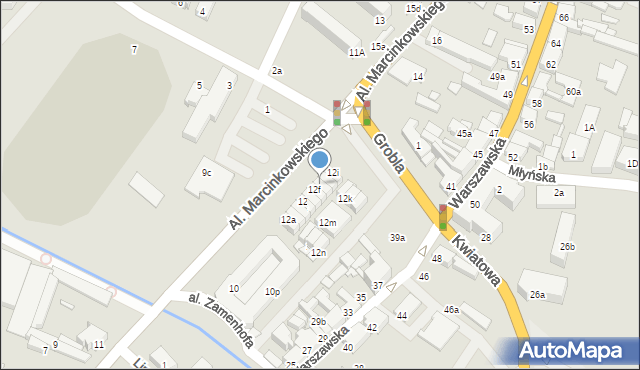 Kępno, Aleje Marcinkowskiego, 12g, mapa Kępno