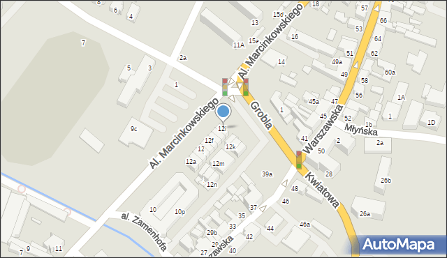 Kępno, Aleje Marcinkowskiego, 12i, mapa Kępno
