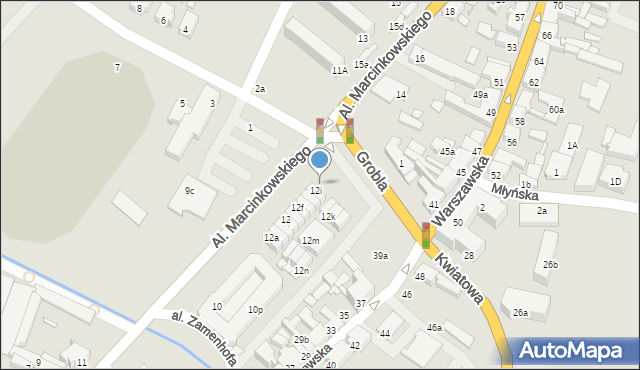 Kępno, Aleje Marcinkowskiego, 12j, mapa Kępno