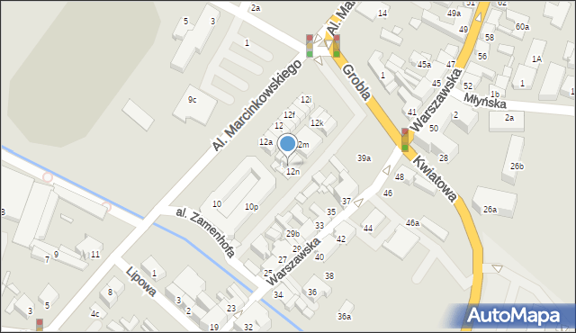 Kępno, Aleje Marcinkowskiego, 12o, mapa Kępno