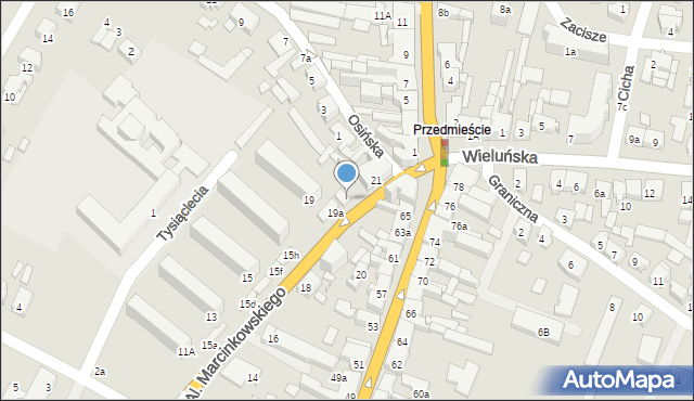 Kępno, Aleje Marcinkowskiego, 19c, mapa Kępno