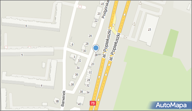 Kielce, Aleja Popiełuszki Jerzego, bł. ks., 18, mapa Kielc